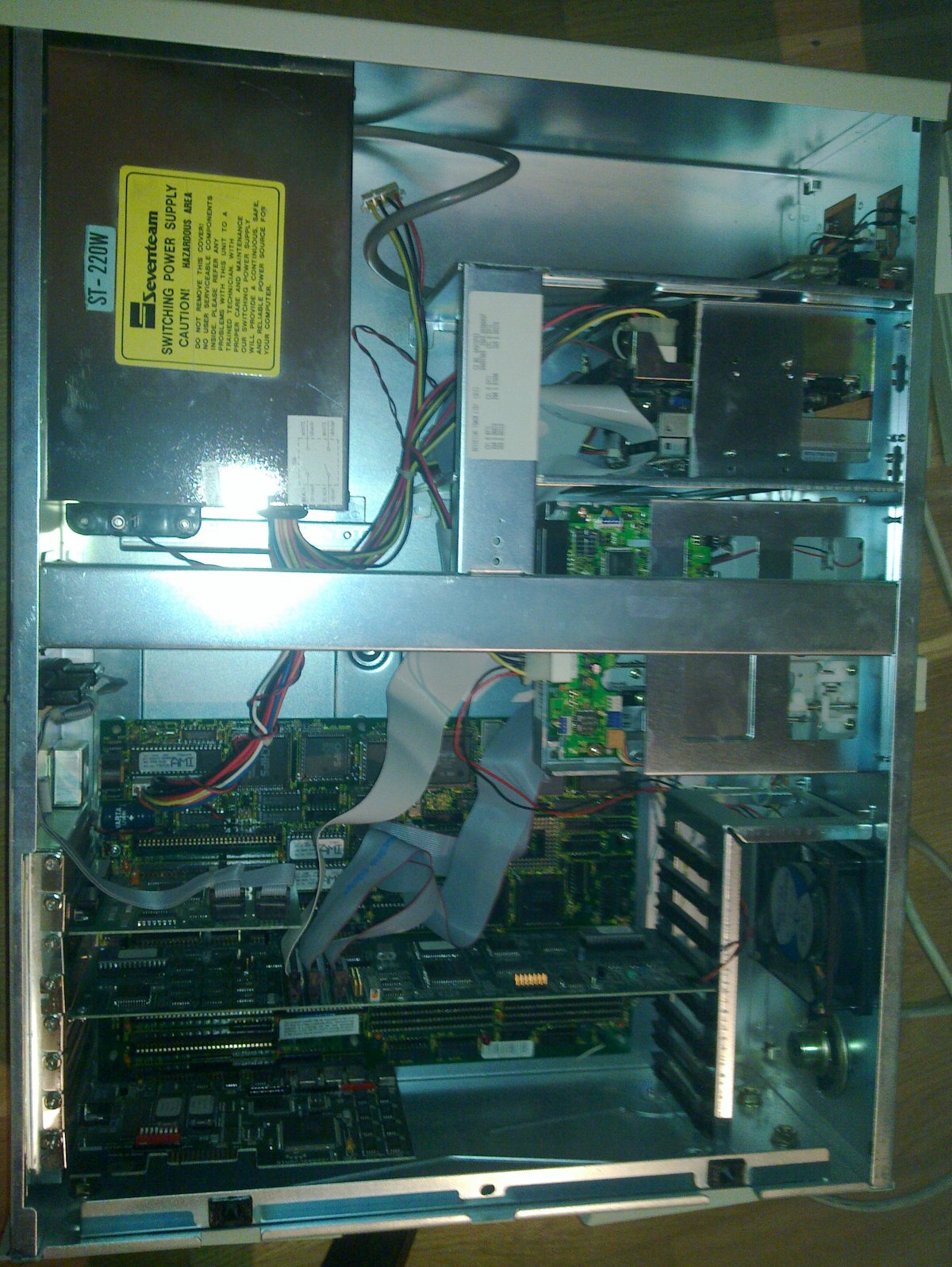 Inside the computer in the state it was found